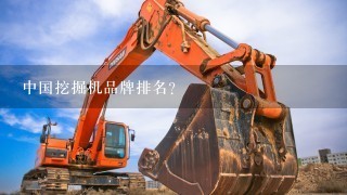 中国挖掘机品牌排名？