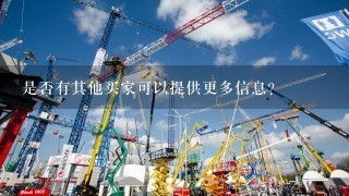 是否有其他买家可以提供更多信息？